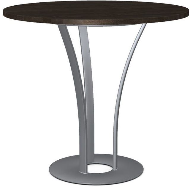 Amisco Customizable Dalia Solid Birch Counter Pub Table with Metal Turnip Base-0