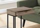Monarch Specialties Inc. Dark Taupe 25"H Drawer C Table with Black Metal Base-1