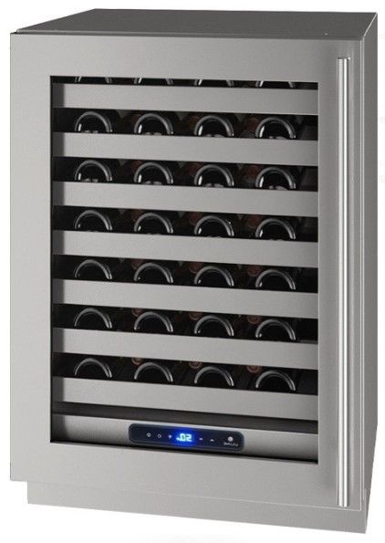 U-Line® Glass/Stainless Steel 24" Full Depth Cooler-0