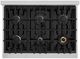 ZLINE Classic Series 36" Stainless Steel Pro Style Dual Fuel Range with Black Matte Door-1