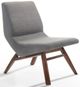 VIG Furniture Modrest Whitney Gray/Walnut Modern Accent Chair and Ottoman-1