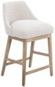 International Furniture Direct Emma Lacquer White/Pearl Barstool -0