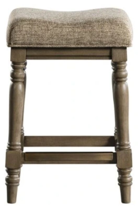 Intercon Balboa Park Brown/Roasted Oak 18" Backless Stool-1