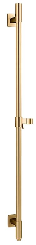 KOHLER® Awaken® Vibrant Brushed Moderne Brass 42" Deluxe Slide Bar with Integrated Water Supply-0
