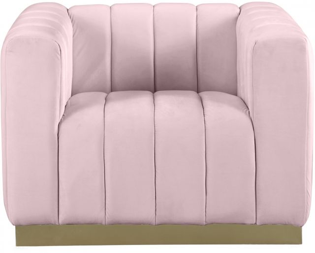 Meridian Furniture Marlon Pink Velvet Chair-2