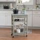 Linon Zoey Gray Kitchen Cart-1