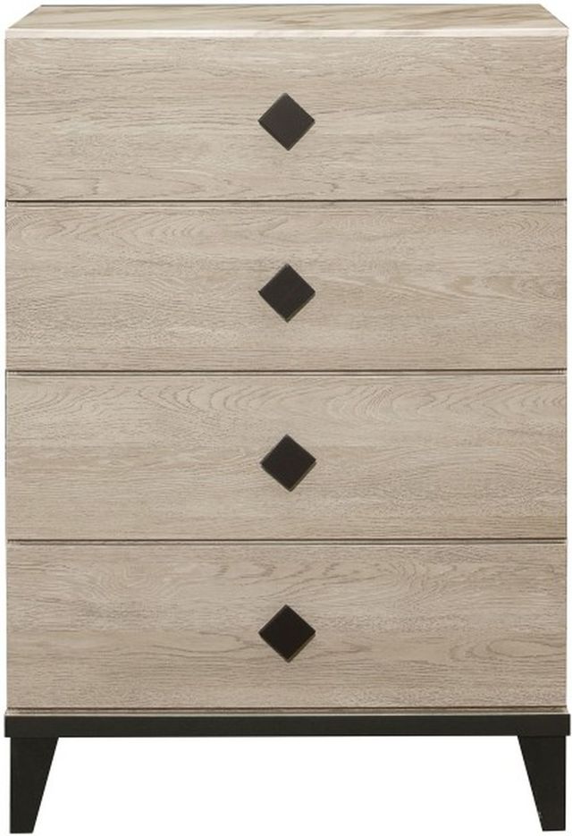 Mazin Furniture Whiting Cream And Black Chest-1