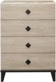 Mazin Furniture Whiting Cream And Black Chest-1