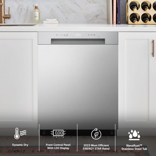 LG 24" Stainless Steel Look Front Control Built In Dishwasher-15