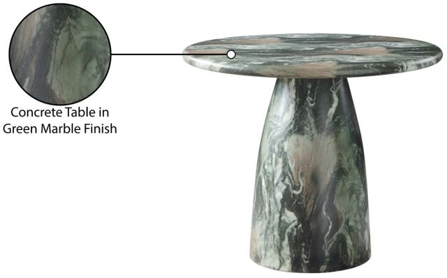 Meridian Furniture Cosenza Green Indoor/Outdoor Concrete Dining Table-4