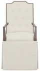 Fairfield® Customizable Dining Entree Empire Button Back Skirted Arm Chair-1