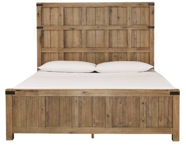 Signature Design by Ashley® Ridgester Light Brown California King Panel Bed-3