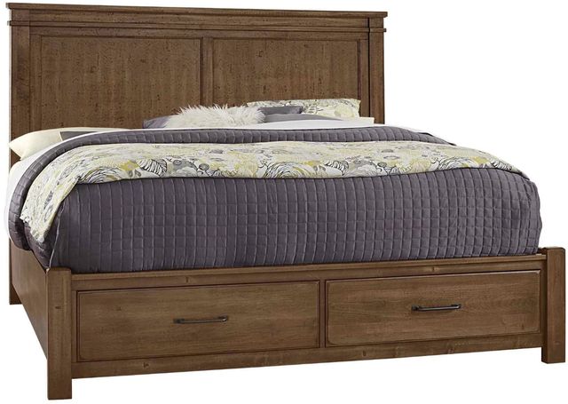 Artisan & Post by Vaughan-Bassett Cool Rustic Amber California King Storage Panel Mansion Bed-0