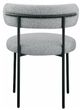 Meridian Furniture Beacon Grey/Black Boucle Upholstered Dining Chair-2
