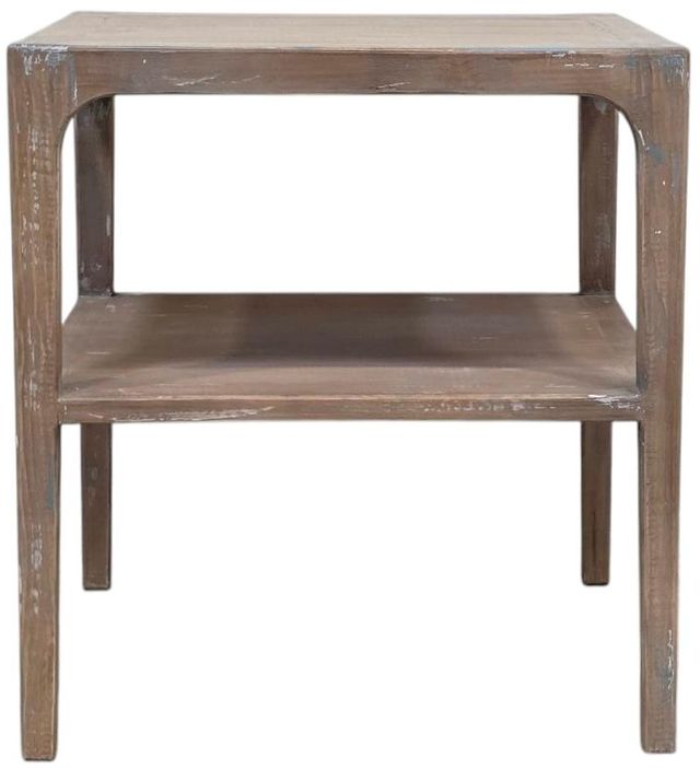 Nest Home Collections Morgan Natural Gray Corner Table-2
