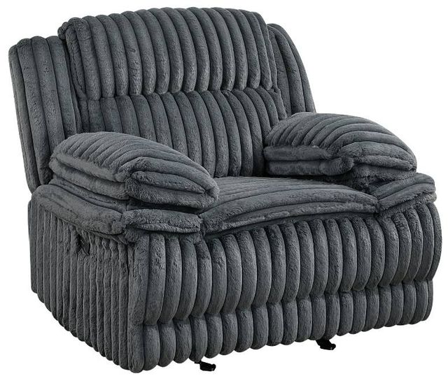 Homelegance® Goodland Dark Gray Manual Glider Reclining Chair-0