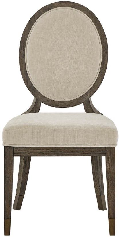 Universal Explore Home™ Montclair Cocoa/Silken Fog Oval Side Chair-2