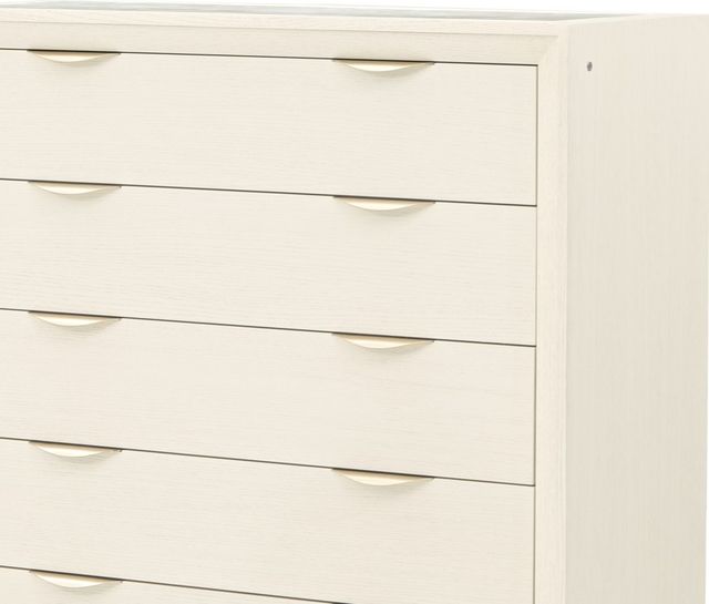 Michael Amini® Portrait Alabaster White 5-Drawer Chest with LED Lights-1