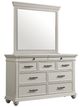 Elements International Slater 4-Piece Antique White King Platform Bedroom Set-4