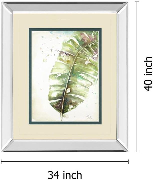 Classy Living Patricia Pinto Watercolor Plantain Leaves Il Wall Art-2