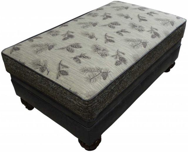 Marshfield Furniture Pine Creek Black/Gray Jumbo Storage Ottoman-0