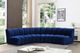 Meridian Furniture Infinity 4-Piece Navy Velvet Modular Sectional-1