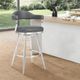 Armen Living Justin Brushed Stainless Steel/Gray Counter Stool-1