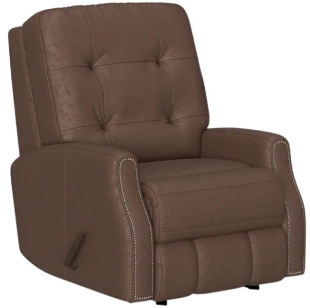 Flexsteel® Customizable Devon Leather Manual Rocking Recliner-2