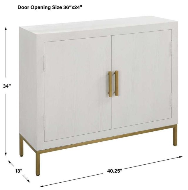 Uttermost® Front Range White Cabinet-2
