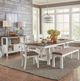 Liberty Furniture Brook Bay 6-Piece Carbon Gray/Textured White Trestle Dining Set-1
