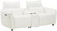 Michael Amini® Mia Bella 3-Piece Snow White Leather Power Reclining Sectional with Storage Console-0