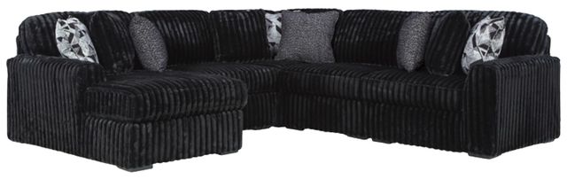 Signature Design by Ashley® Midnight-Madness 6-Piece Onyx Left-Arm Facing Sectional and Chaise-0