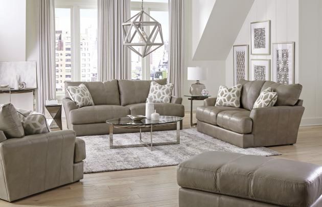 Jackson Furniture Prato Putty Leather Sofa-1