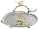 A & B Home Alvada Silver Small Round Decorative Tray-2