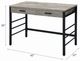ACME Furniture Disho Light Weathered Oak Writing Desk with Black Base-2