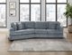 Homelegance® Warwick 2-Piece Gray Sectional with Left Cuddler-1