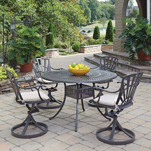 Homestyles® Grenada 5-Piece Khaki Gray Outdoor Dining Set-1