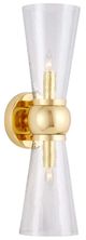 Currey & Company Byford Brass/Clear Bath Wall Sconce-0