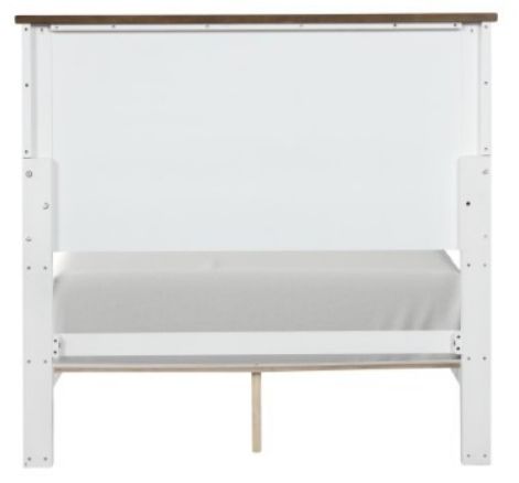 Furniture of America® Pinetop Dark Brown/White Twin Panel Bed-3