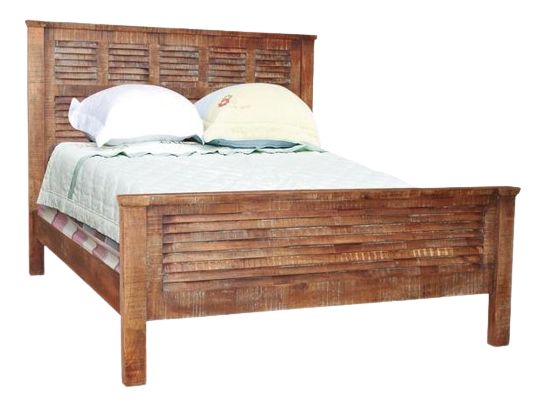 Jaipur Furniture Guru Brown Shutter King Panel Bed-0