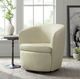 Elements International Vito Pebble Cream Swivel Chair-1