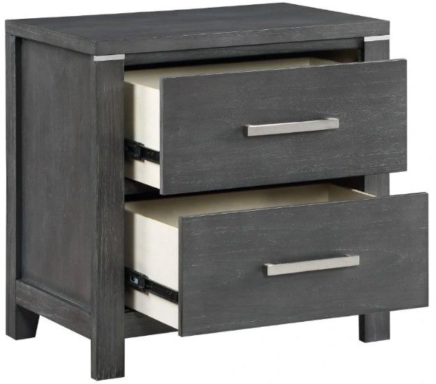 New Classic® Home Furnishings Odessa Charcoal Nightstand-3