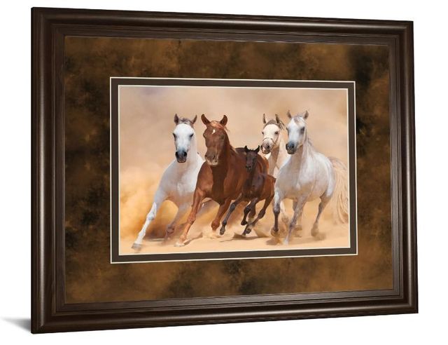 Classy Art Horses in Dust by Loya_Ya Wall Art-1
