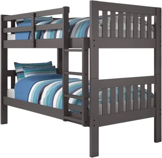 Donco Kids Austin Mission Dark Gray Youth Twin/Twin Mission Bunkbed-0