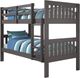 Donco Kids Austin Dark Gray Youth Twin/Twin Mission Bunkbed-0