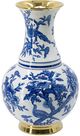 A & B Home Blue/Gold/White Vase-1
