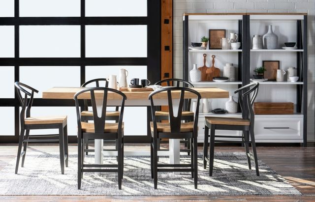 Legacy Classic Franklin Harvest Oak Counter Table with Natural White Base-1
