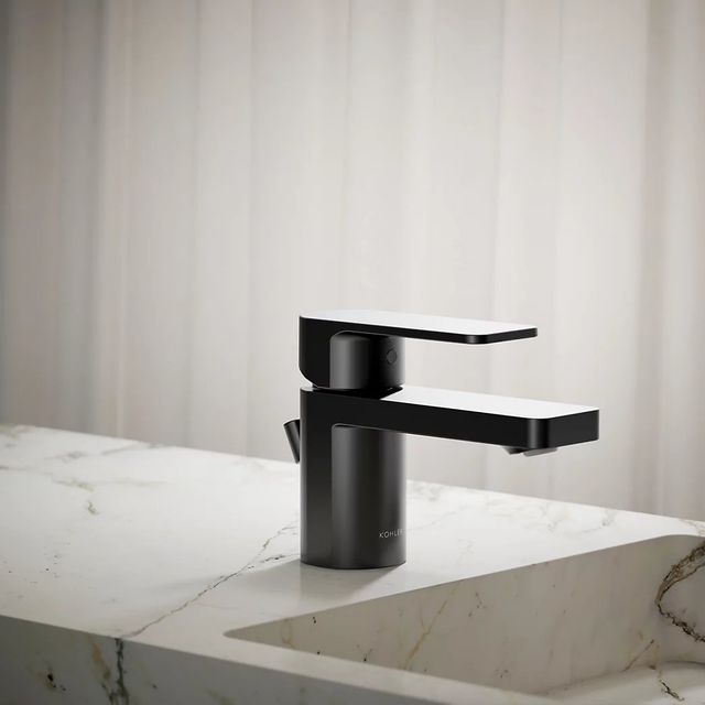 KOHLER® Parallel® Matte Black 1.0 GPM Low Single-Handle Bathroom Sink Faucet-3