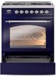 Ilve® Nostalgie II Series 30" Midnight Blue Pro Style Dual Fuel Range-4