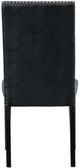Elements International Meridian Black Upholstered Dining Side Chair-3